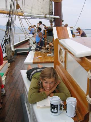 Read a book on board a Maine schooner