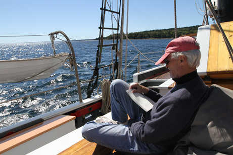 Read a book on board a Maine schooner